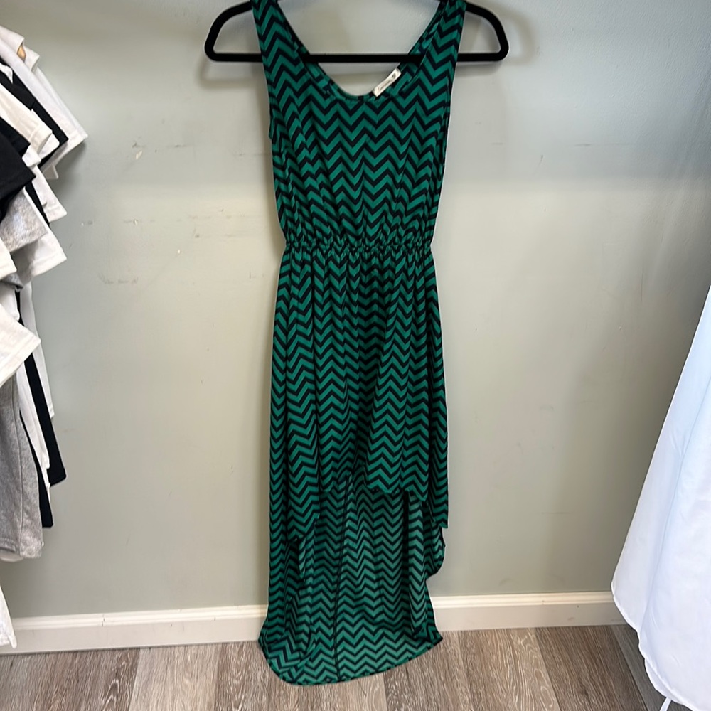 Chevron high low dress